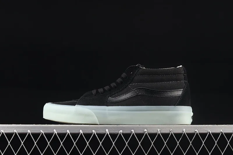 All categories Vans Vans series Vans Mid Vans China Vans Sk8-Mid official new cool transparent glass glue black Chinese sneakers VN0A3WM3ABC